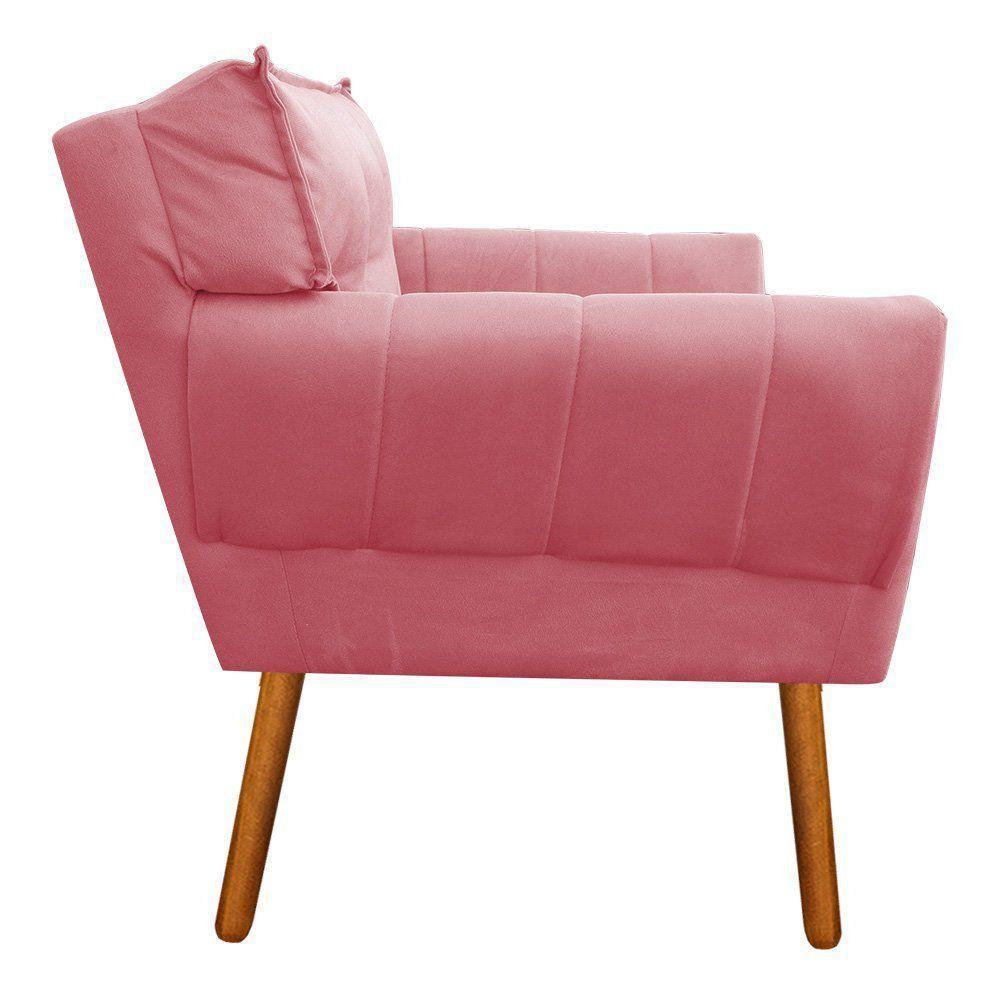 Kit 02 Poltronas Anitta Rose Com Strass Pés Palito Castanho - 4