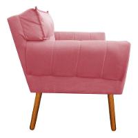 Kit 02 Poltronas Anitta Rose Com Strass Pés Palito Castanho - 4