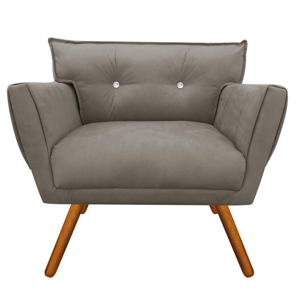 Kit 02 Poltronas Anitta Marrom Rato Com Strass Pés Palito - 3