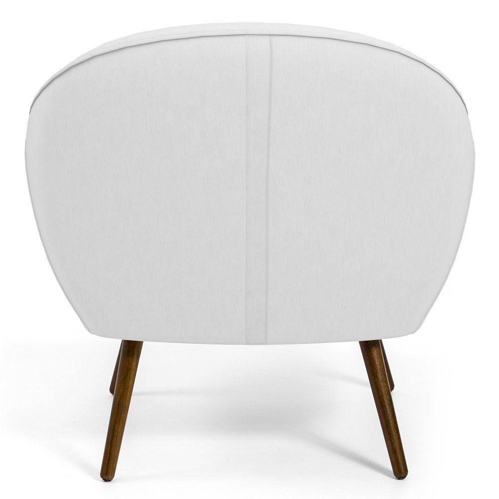 Poltrona Com Pés Palito Nina Corano Branco C-12 - 3