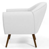 Poltrona Com Pés Palito Nina Corano Branco C-12 - 5