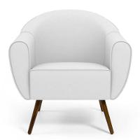 Poltrona Com Pés Palito Nina Corano Branco C-12 - 6