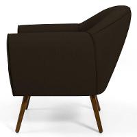 Poltrona Com Pés Palito Nina Corano Marrom C-34 - 5