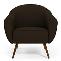 Poltrona Com Pés Palito Nina Corano Marrom C-34 - 6