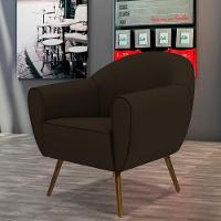 Poltrona Com Pés Palito Nina Corano Marrom C-34 - 7