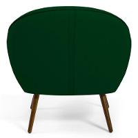 Poltrona Com Pés Palito Nina Veludo Verde Liso C-303 - 2
