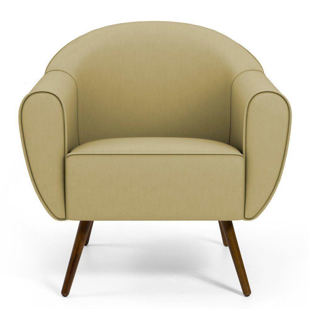 Poltrona Com Pés Palito Nina Corano Bege Escuro C-19 - 6