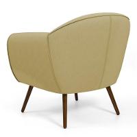 Poltrona Com Pés Palito Nina Corano Bege Escuro C-19