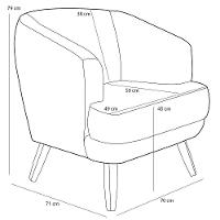 Poltrona Com Pés De Madeira Tamara Linho Chumbo D-469 - 2