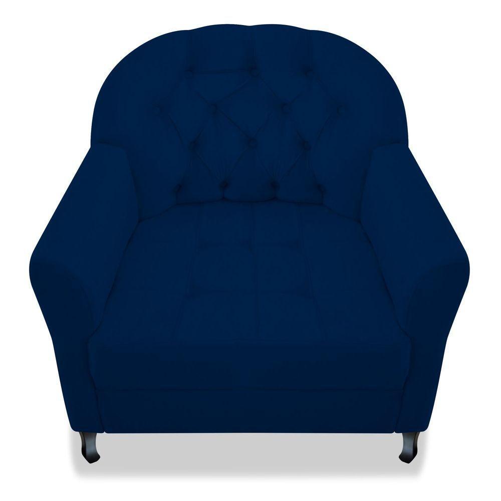 Poltrona Julia A02 Suede - Adj Decor Cor Azul Marinho - 2
