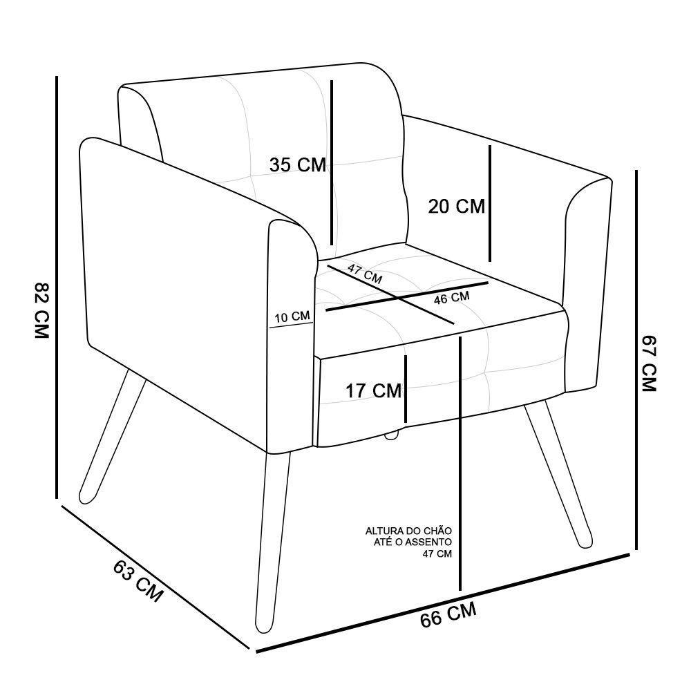 Kit 1 Namoradeira e 1 Poltrona Elisa Suede Rosa Bebê Drossi - 5