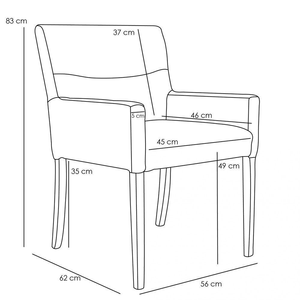 Kit 02 Poltronas Vicenza Algodão Poliéster Bege - 4