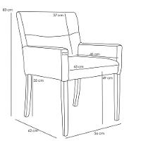 Kit 02 Poltronas Vicenza Algodão Poliéster Bege - 7
