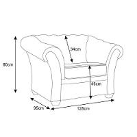 Kit 2 Poltronas Chesterfield com Pés Madeira Couro Bege - 5