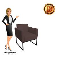 Kit 1 Namoradeira e 2 Poltronas Marisa Suede Preto Marrom - 19