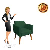 Kit 1 Namoradeira e 2 Poltronas Marisa Suede Castanho verde - 12