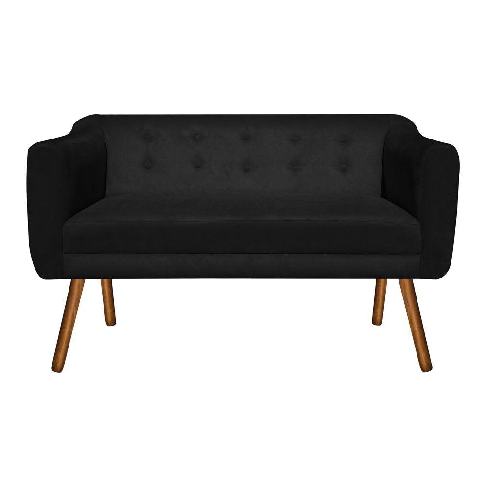 Kit Namoradeira 2 Lugares E 2 Poltronas Julia Preto - 2