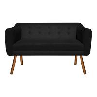 Kit Namoradeira 2 Lugares E 2 Poltronas Julia Preto - 2