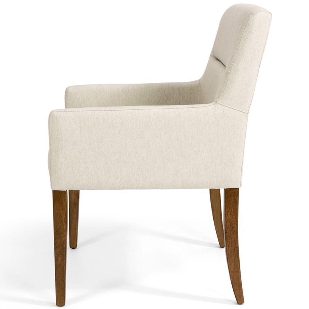 Poltrona Decorativa Vicenza Algodão Poliéster Bege - 8