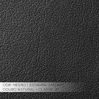 Poltrona Decorativa Sala de Estar Pés Madeira Kairós Couro Preto Gran Belo - 8