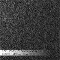 Poltrona Decorativa Sala de Estar Pés Madeira Kairós Couro Preto Gran Belo - 9