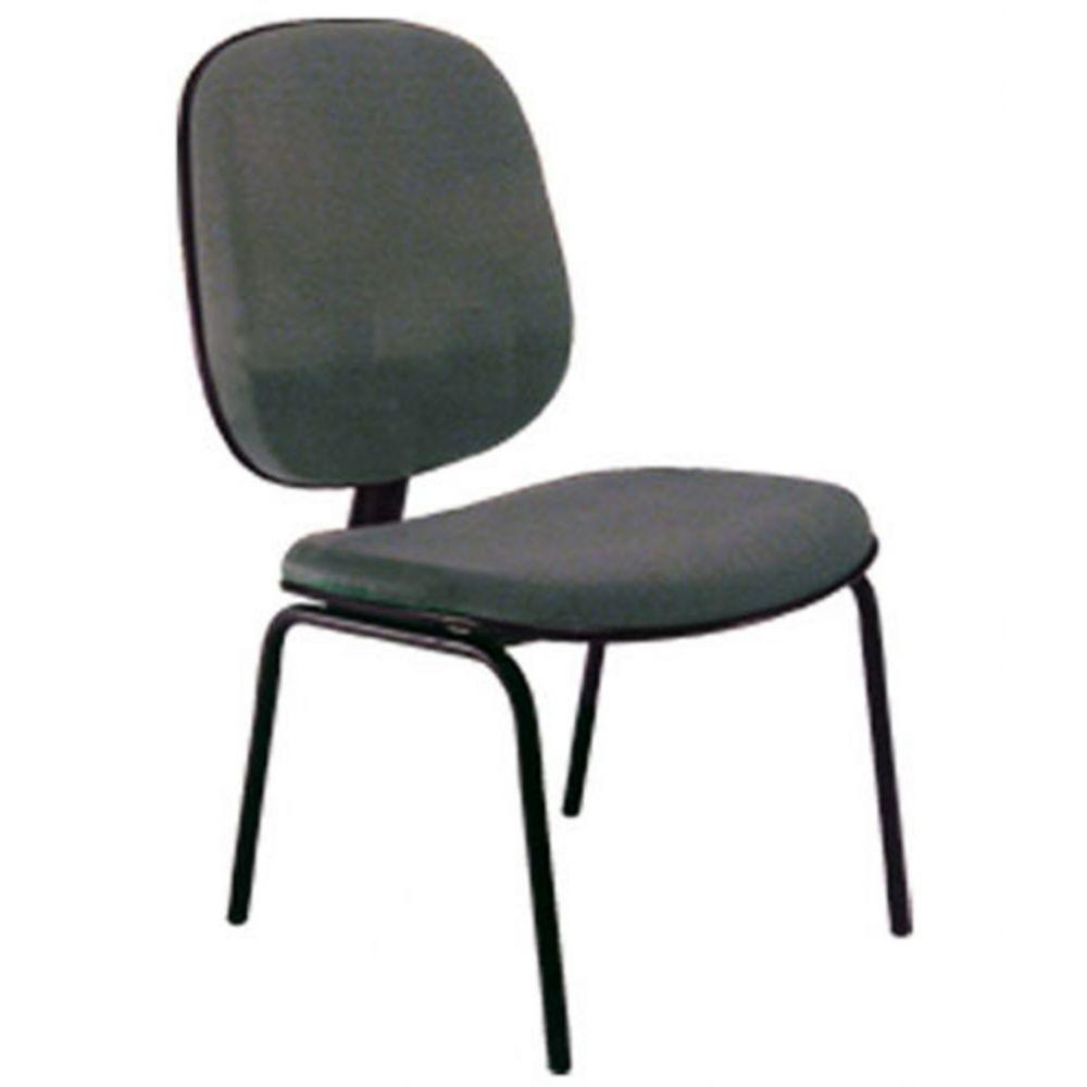 Poltrona Diretor Sem Braços Base Fixa Com 4 Pés Uno Cinza - 2