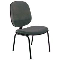 Poltrona Diretor Sem Braços Base Fixa Com 4 Pés Uno Cinza - 2