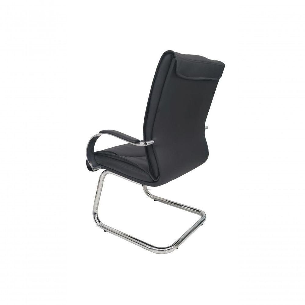 Poltrona Diretor Luxuosa Com Base Fixa Eiffel Preto - 4