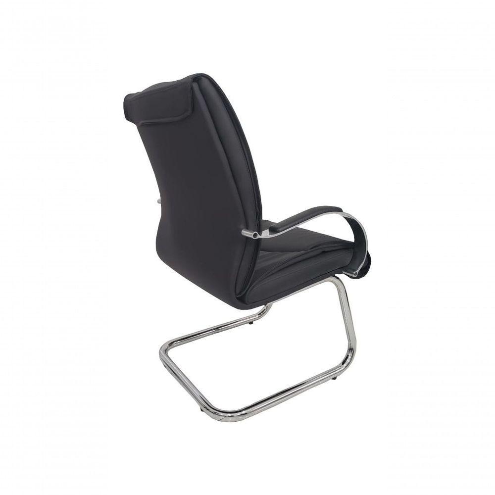 Poltrona Diretor Luxuosa Com Base Fixa Eiffel Preto - 7