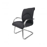 Poltrona Diretor Luxuosa Com Base Fixa Eiffel Preto - 3