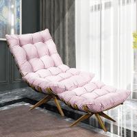 Poltrona Giratória Costela Suede Rosa Bebê Base Madeira - 4