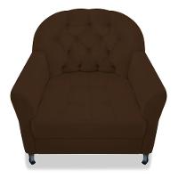 Kit 02 Poltrona Julia A02 Suede - Adj Decor Cor Marrom - 2