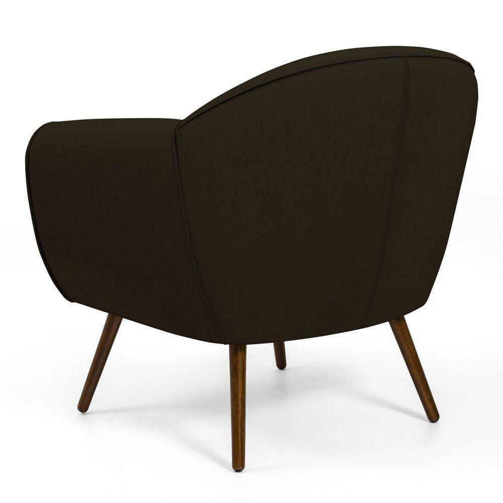 Kit 02 Poltronas Com Pés Palito Nina D02 Corano Marrom C-34 - 3