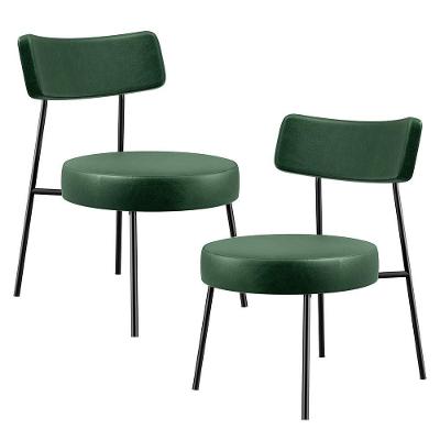 Kit 02 Poltronas Londres F01 Couríssimo Verde Musgo Lyam Decor