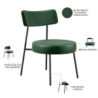 Kit 02 Poltronas Base Londres F01 Couríssimo Verde Musgo - 6
