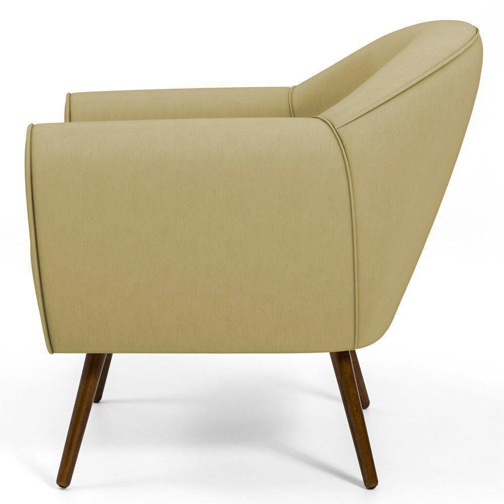 Kit 02 Poltronas Com Pés Palito Nina D02 Bege Escuro C-19 - 4