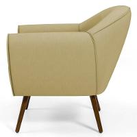 Kit 02 Poltronas Com Pés Palito Nina D02 Bege Escuro C-19