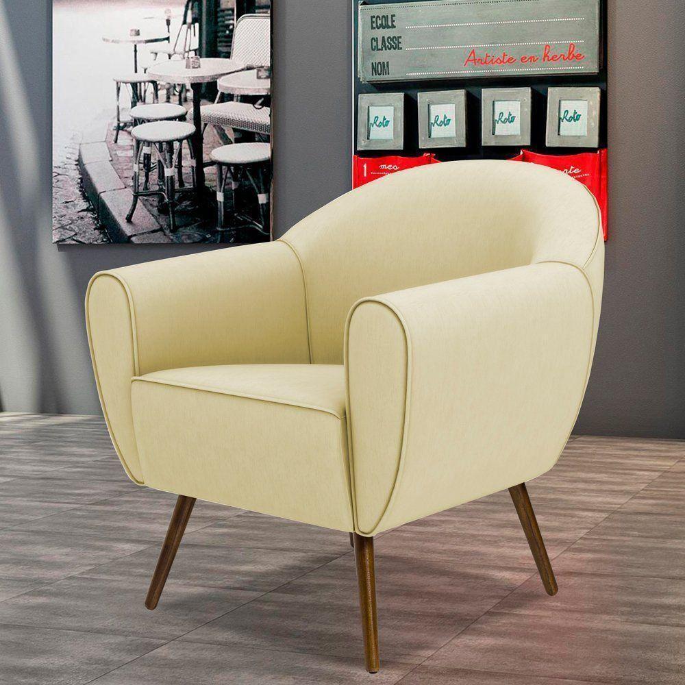 Kit 02 Poltronas Com Pés Palito Nina D02 Corano Bege C-26 - 7