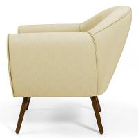 Kit 02 Poltronas Com Pés Palito Nina D02 Corano Bege C-26