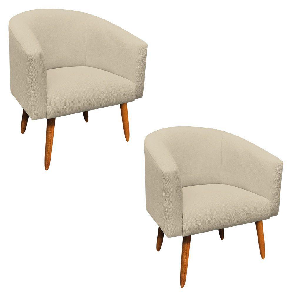 Kit 02 Poltronas Stella Linho Areia A27 - 7