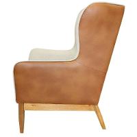 Kit 02 Poltronas Milena D02 Bege A-184 Marrom