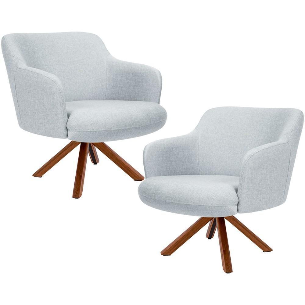 Kit 02 Poltronas Jade D02 Cinza D-315 - 1