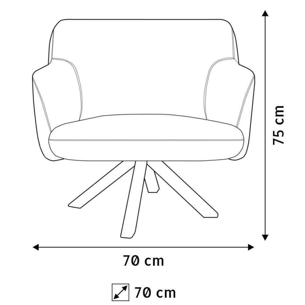 Kit 02 Poltronas Jade D02 Bege C-129 Preto - 4