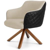 Kit 02 Poltronas Jade D02 Bege C-129 Preto - 3