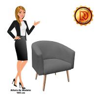 Kit 02 Poltronas Stella Linho Grafite A26 Natural - 11