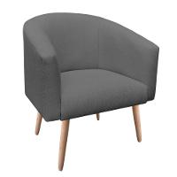 Kit 02 Poltronas Stella Linho Grafite A26 Natural - 20