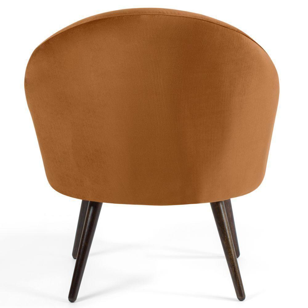 Kit 02 Poltronas Pés Palito Rafa D02 Veludo Telha C-262 - 3