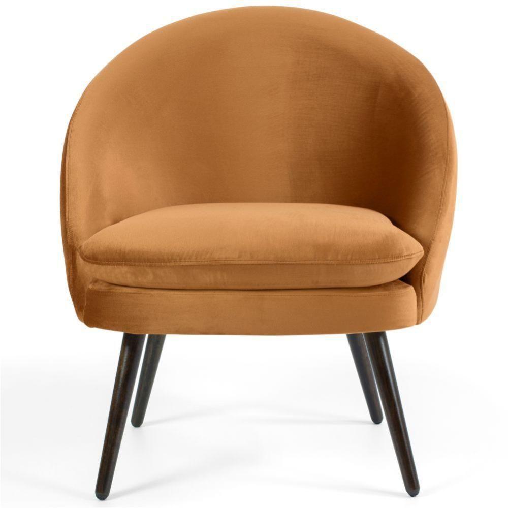 Kit 02 Poltronas Pés Palito Rafa D02 Veludo Telha C-262 - 8