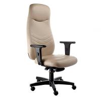 Poltrona Presidente Giratória com Braços Amarelo - 1