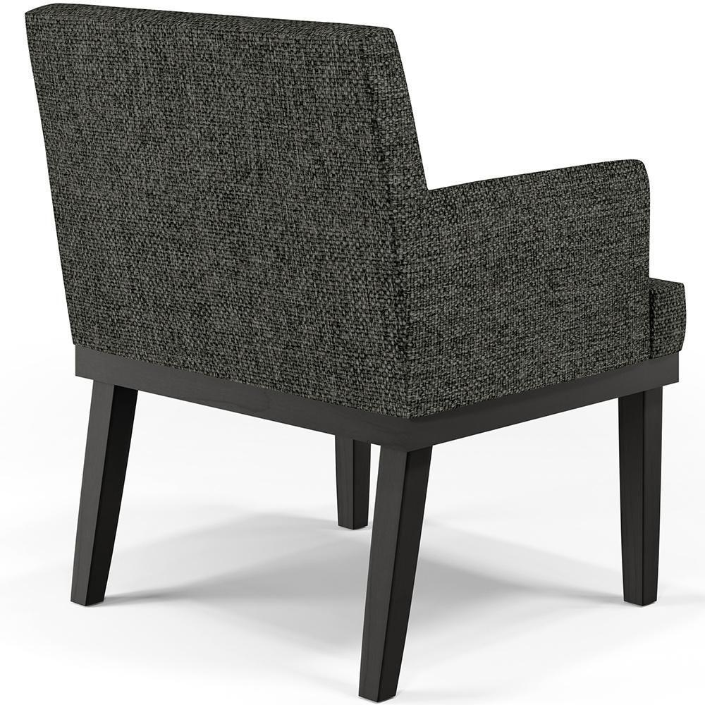 Kit 04 Poltronas Decorativas Sala De Estar Base Preto Beatriz W01 Linho Chumbo - Lyam Decor - 3